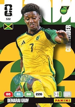 Demarai Gray Jamaica Panini FIFA World Cup 2026 Adrenalyn XL Contenders #532